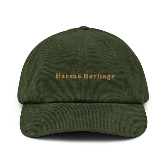 Casquette brodée en velours côtelé | Harena heritage