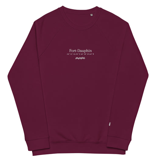 Sweatshirt brodé | Fort-Dauphin bordeaux 🧭